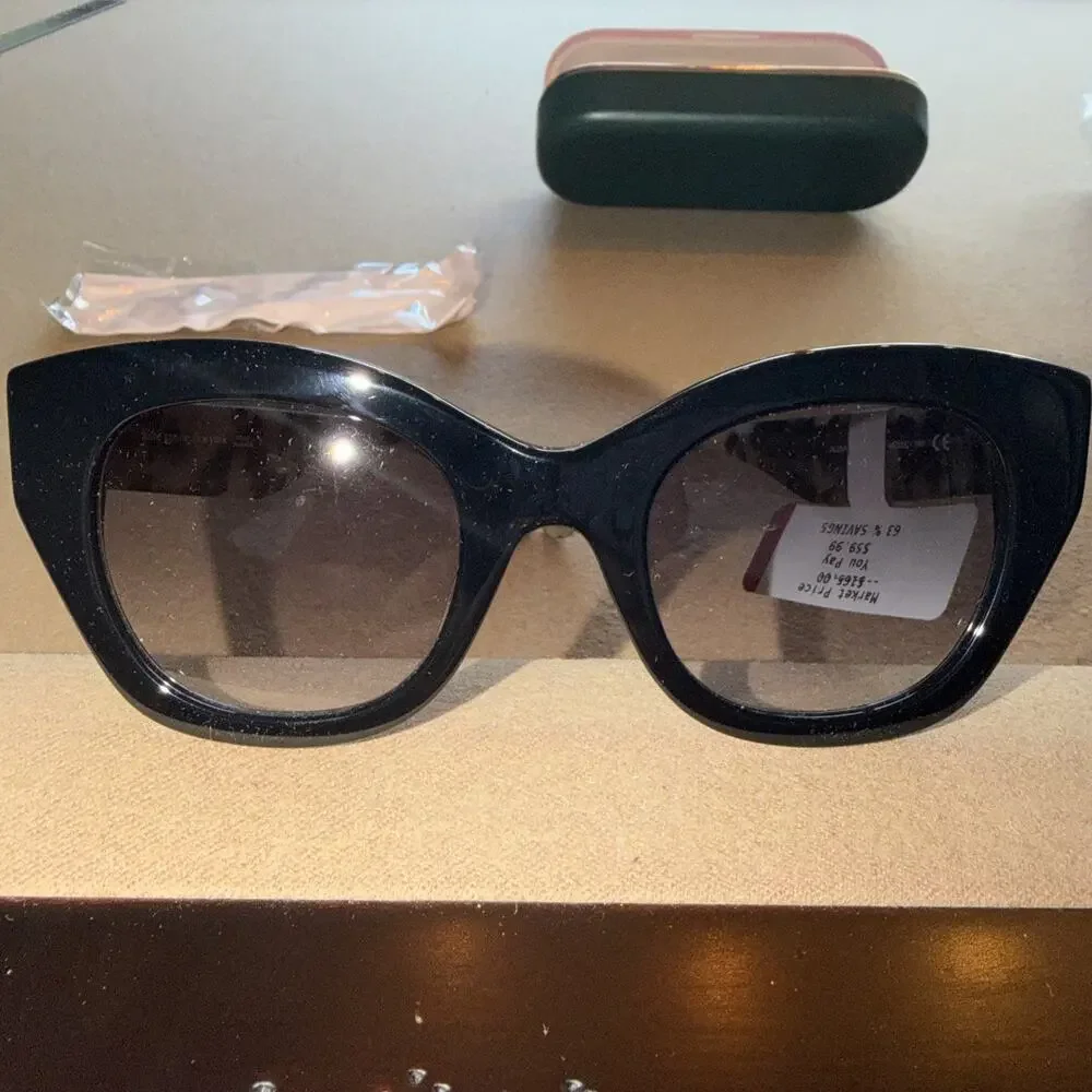 Kate Spade Jalena Sunglasses Pattern Black& Tortoise /Dark Grey Gradient Lens 49